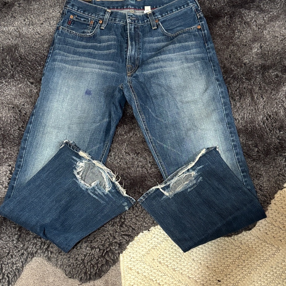 Abercrombie & Fitch Men's Ripped Blue Jeans